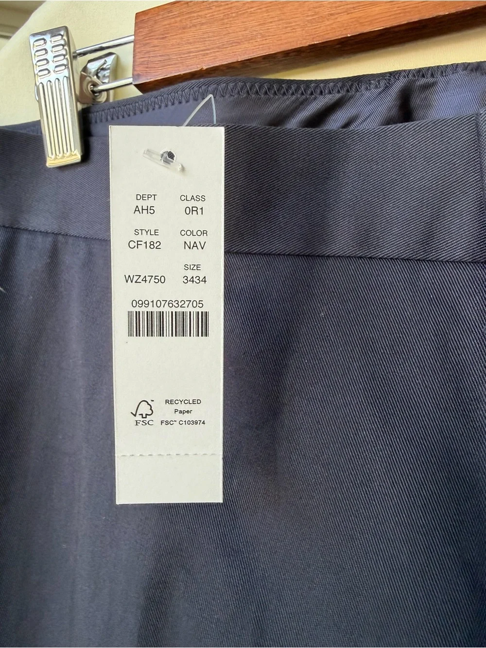 NWT J.Crew Ludlow Cotton Chino Pants Navy size 34x34 Slim Fit